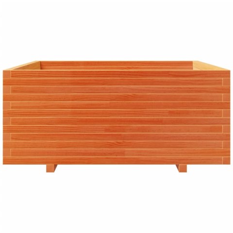 Donica ogrodowa, woskowy brąz, 110x110x49,5 cm, drewno sosnowe