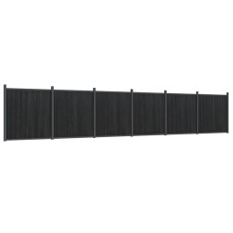 Panel ogrodzeniowy, szary, 1045x186 cm, WPC