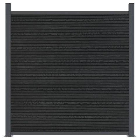 Panel ogrodzeniowy, szary, 699x186 cm, WPC