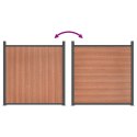 Panel ogrodzeniowy, brązowy, 1218x186 cm, WPC
