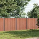 Panel ogrodzeniowy, brązowy, 526x186 cm, WPC