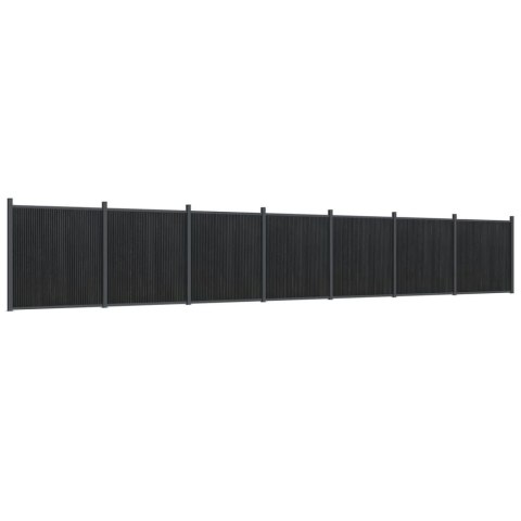 Panel ogrodzeniowy, szary, 1218x186 cm, WPC