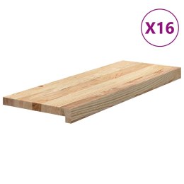 Stopnie schodowe, 16 szt. surowe 70x30x2cm lite drewno dębowe