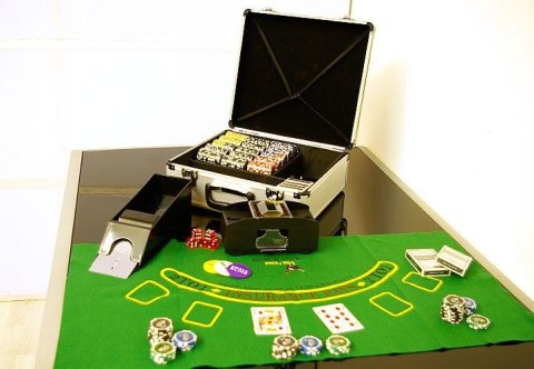 Zestaw do pokerat 600 szt żetonów OCEAN z akcesoriami
