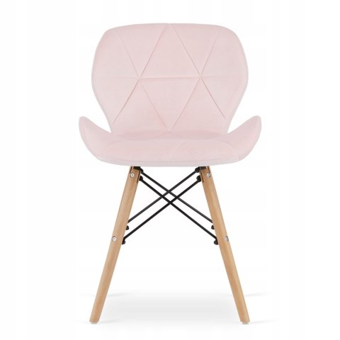 Zestaw stół prostokątny ADRIA 120x80 biały + 4 krzesła LAGO różowe