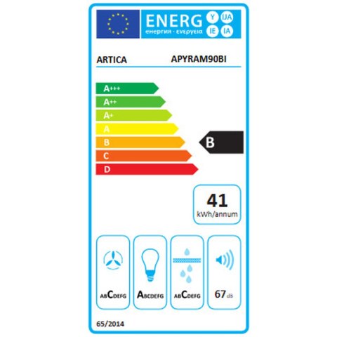 Okap konwencjonalny Artica APYRAM90BI Stal