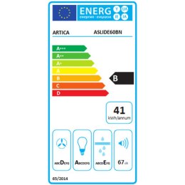 Okap konwencjonalny Artica ASLIDE60BN Czarny