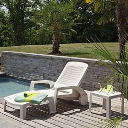 Stolik Grosfillex Biały Żywica Plastikowy 40 x 40 x 35 cm