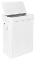 Kosz bambusowy na pranie SOREN 1 komora biały