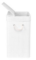 Kosz bambusowy na pranie SOREN 1 komora biały