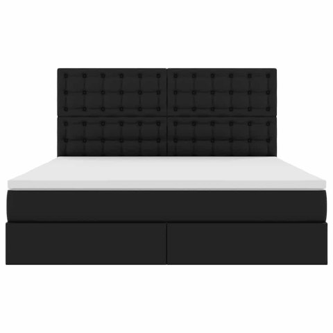 Łóżko z miejscem do przechowywania Czarny 160 x 200 cm