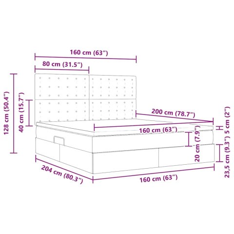 Łóżko z miejscem do przechowywania Czarny 160 x 200 cm