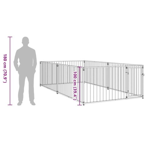 Kojec dla psa, 200 x 400 x 100 cm