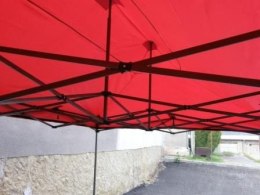 Namiot ogrodowy party DELUXE nożycowy + ściana boczna - 3 x 3 m czerwony