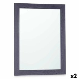 Lustro ścienne Gift Decor Niebieski 60 x 80 cm 60,4 x 80,4 x 2 cm Drewno MDF Prostokątny (2 Sztuk)
