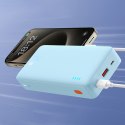 Powerbank 20000mAh Airpow 20W z kablem USB-A - USB-C 50cm - niebieski