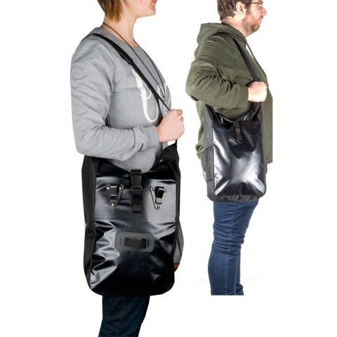 SAKWA TORBA ROWEROWA WODOSZCZELNA TYLNIA NA BAGAŻNIK CZARNA 15L DUNLOP