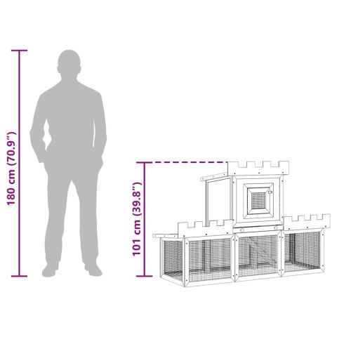 Duża klatka dla królików lub innych zwierząt, pojedynczy domek