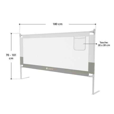 Dziecięca barierka do łóżka Jaron 180 cm, regulowana
