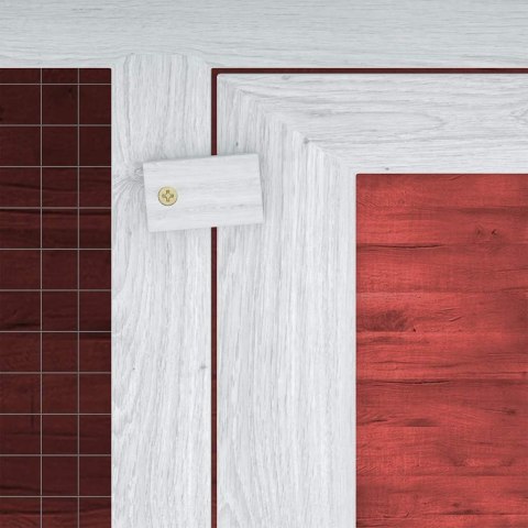 Klatka dla królików, 2 poziomy, czerwona, drewniana