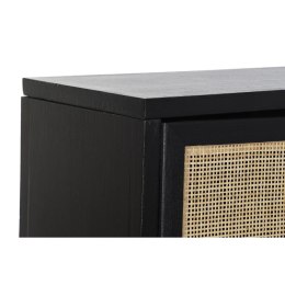 Kredens DKD Home Decor Czarny Naturalny Aluminium Drewno paulowni Drewno MDF 110 x 30 x 100 cm