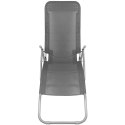 LEŻAK FOTEL SKŁADANY GRAWITACYJNY LAZZY CIEMNY SZARY ENERO CAMP