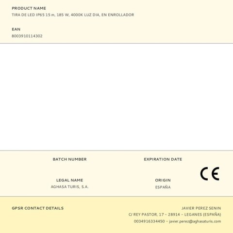 Węże LED Stak 185 W 15 m Światło LED 4000 K Czarny Przezroczysty