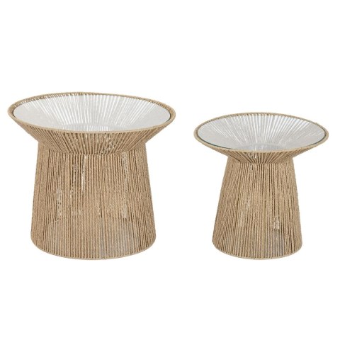 Zestaw 2 stołów Home ESPRIT Jasnobrązowy 55 x 55 x 46 cm