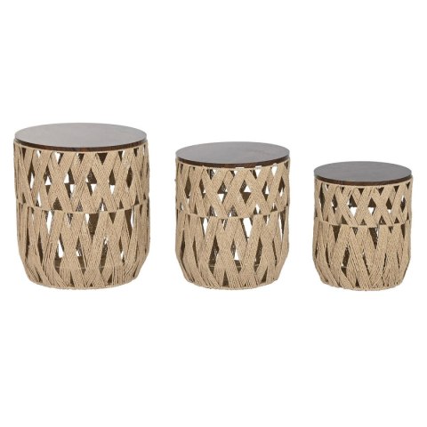 Zestaw 3 stołów Home ESPRIT Brązowy 40 x 40 x 45 cm (3 Części)