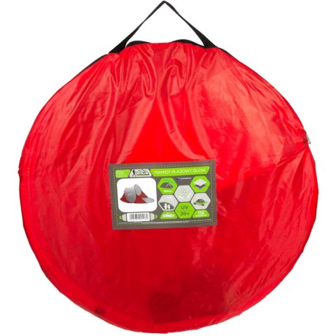 NAMIOT PARAWAN PLAŻOWY SAMOROZKŁADAJĄCY 190x120x86CM CZERWONO - SZARY