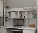 Nadstawka do Biurka 130 cm BIAŁA Regał Na Książki Dokumenty