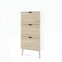 Szafka na Buty Biały Drewno Dub 70,2 x 23,9 x 138,9 cm