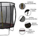 TRAMPOLINA DUNLOP PREMIUM Z SIATKĄ WEWNĘTRZNĄ fi244cm
