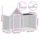 Woliera dla kur, 2 x 1 x 1,5 m, galwanizowana stal