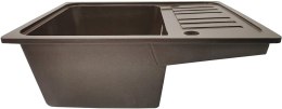 Aquamarin Zlew kuchenny granitowy, 60 x 45 cm, brązowy