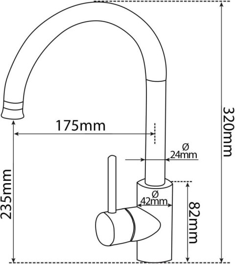 Aquamarin Zlew kuchenny granitowy, 60 x 45 cm, brązowy