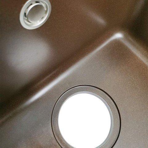 Aquamarin Zlew kuchenny granitowy, 60 x 45 cm, brązowy