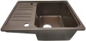Aquamarin Zlew kuchenny granitowy, 60 x 45 cm, brązowy