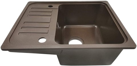 Aquamarin Zlew kuchenny granitowy, 60 x 45 cm, brązowy