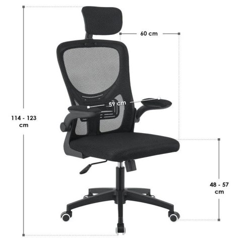 Ergonomiczne krzesło biurowe z siatką i regulacją wysokości