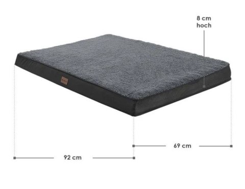 Ortopedyczne legowisko dla psa i kota 92x69x8 cm szare