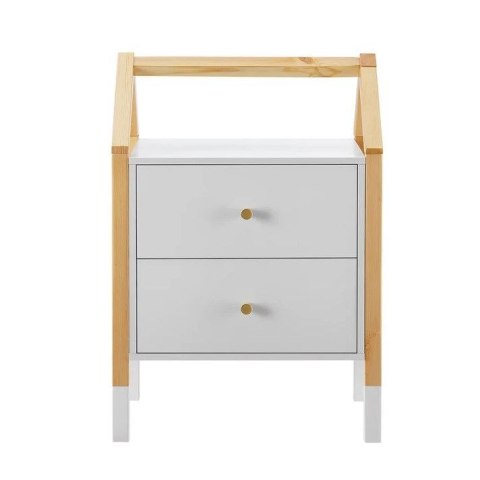 Stolik nocny domek Enny z szufladami do pokoju dziecięcego