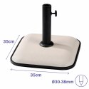 Marbueno Podstawa Parasol Kwadratowy Cement 35X35X5,2 cm 11KG Biały Ogród, Basen