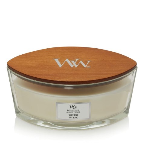 Świeczka Zapachowa Woodwick Core Ellipse White Teak 453 g