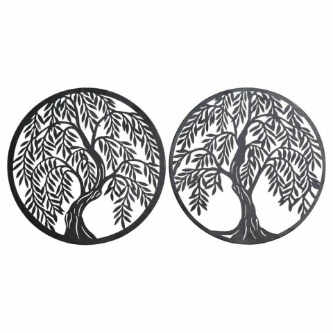 Dekoracja ścienna DKD Home Decor Drzewo Metal (2 pcs) (40 x 1 x 40 cm)