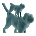 Figurka Dekoracyjna DKD Home Decor Kolor Zielony Różowy Tropikalny Małpy 22,5 x 8 x 27,5 cm (2 Sztuk)