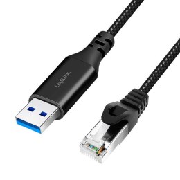 Kabel adapter LogiLink CU0402 Ethernet USB 3.0, A/M do RJ45/M, aktywny, 2 m