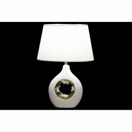 Lampa stołowa DKD Home Decor Biały Srebro Poliester Porcelana 220 V Złoty 50 W (2 pcs) (31 x 21 x 45 cm)