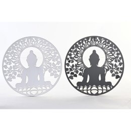 Dekoracja ścienna DKD Home Decor Metal Budda Orientalny (2 Sztuk) (40 x 1 x 40 cm)