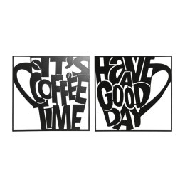 Dekoracja ścienna Home ESPRIT Czarny Vintage Šálka 44,5 x 1 x 44,5 cm (2 Sztuk)